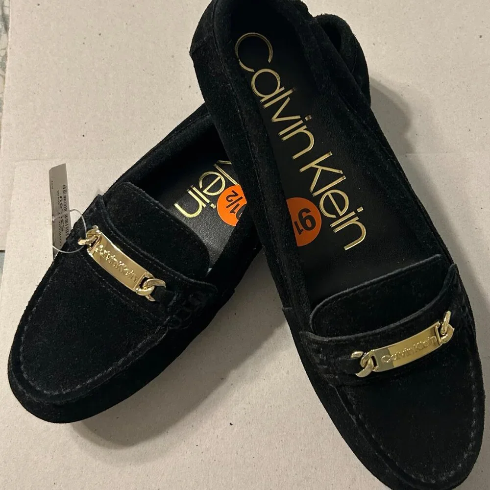 Calvin Klein Lunasi -Black Suede - Size 9.5M - Picture 4 of 6